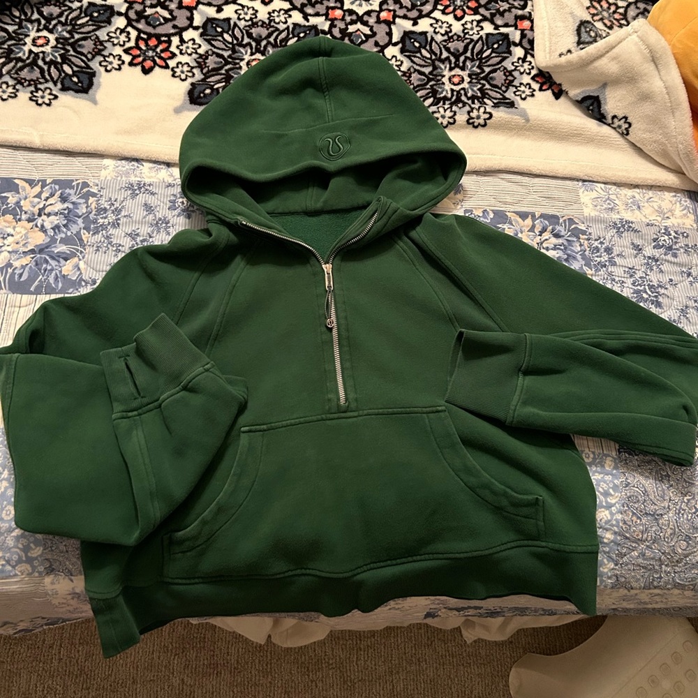 Lululemon Scuba 1/2 Zip Everglade Green M/L